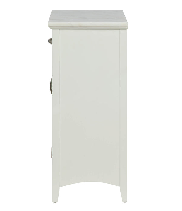 Compact Stylish White Marble Top Cabinet