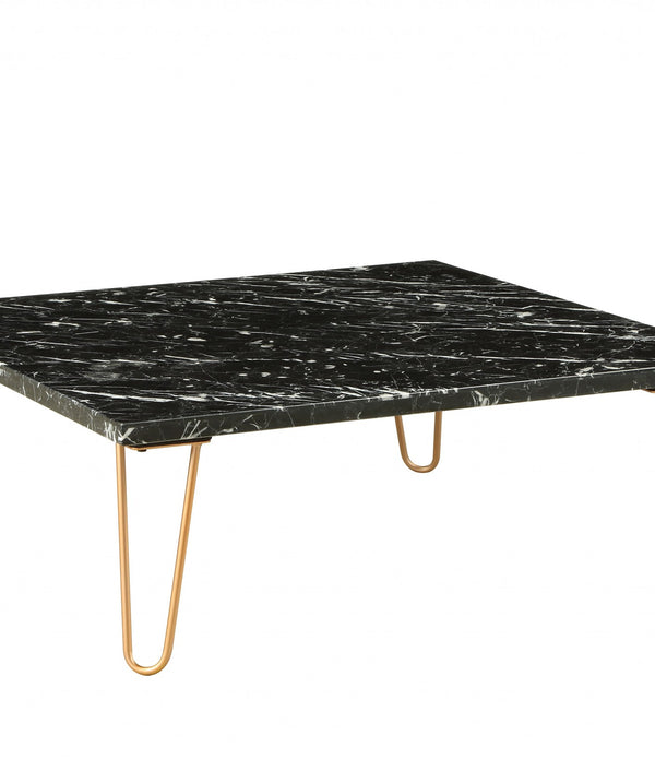 40' X 40' X 15' Marble And Gold Coffee Table