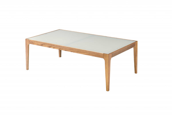 43' X 24' X 15' Natural And Frost Glass Coffee Table