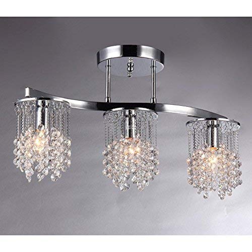 Clee 3-light Chrome 20-inch Crystal Chandelier