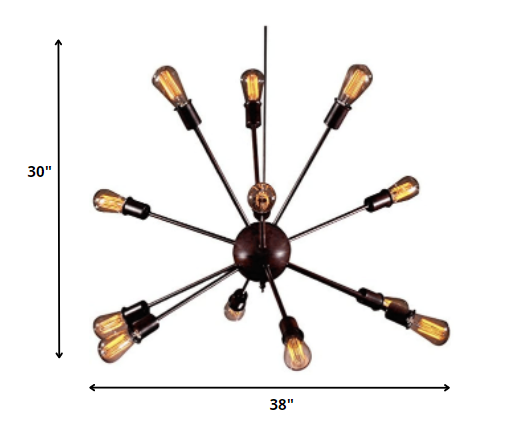 Laila 12-light Bronze Edison Lamp with Bulbs