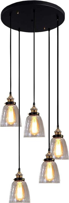 Lori 5-light Adjustable Cord Edison Lamp with Bulbs