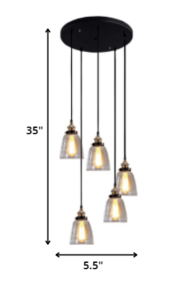 Lori 5-light Adjustable Cord Edison Lamp with Bulbs