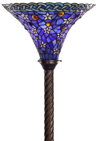 Tiffany-style Blue Star Torchiere