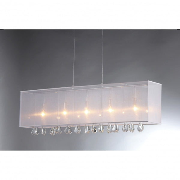 'Jess' Crystal and Mesh Bar Chandelier