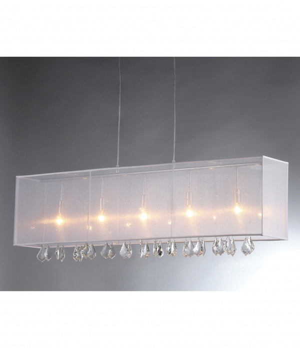 'Jess' Crystal and Mesh Bar Chandelier