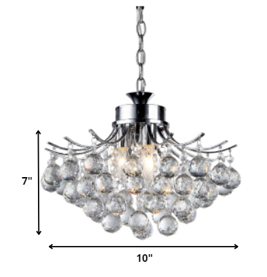 Roman Crystal 3-light Chrome Chandelier