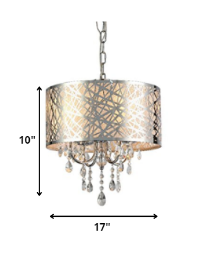 Abstract 4-light Crystal Chandelier