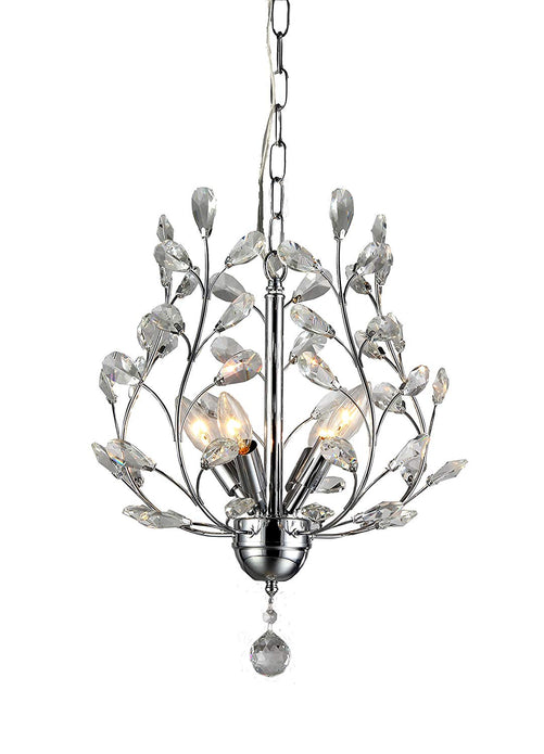 Marie 4-light Chrome 13-inch Crystal Chandelier