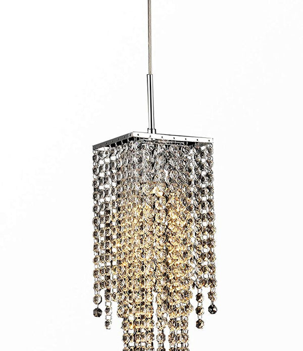 Sheea 1-light Crystal Falls Chrome Chandelier