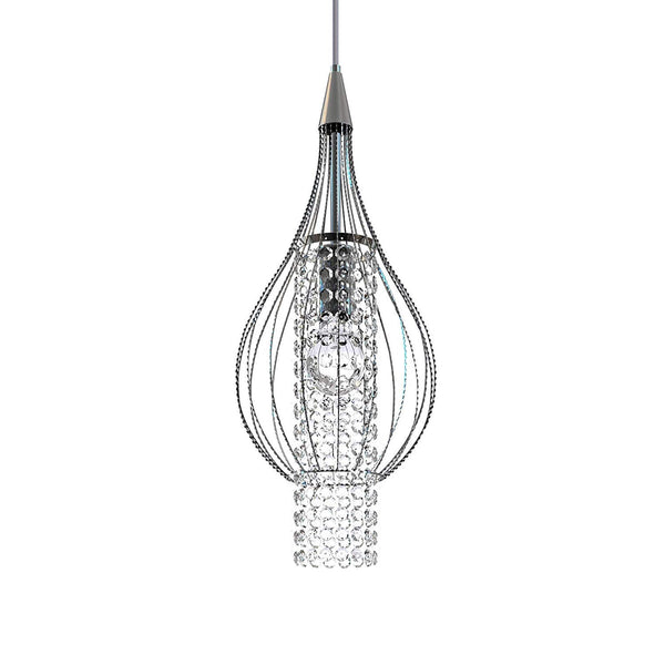 Xyza 1-light Crystal 7.5-inch Chrome-finish Chandelier