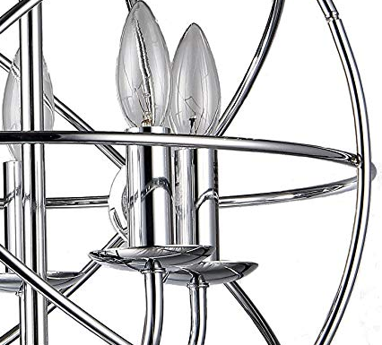 Aidee 5-light Chrome 16-inch Spherical Chandelier