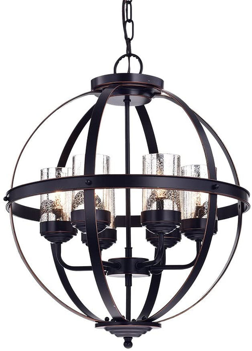 Almog Oil Rubbed Bronze 19-inch Round Pendant Light