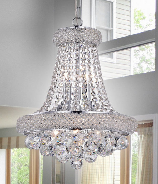 Isidra Chrome and Crystal 15-inch Chandelier