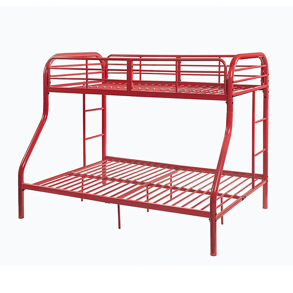 56' X 79' X 55.5' Twin Over Full Red Metal Bunk Bed