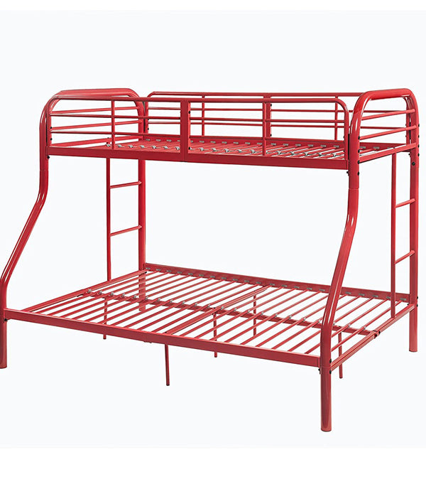 56' X 79' X 55.5' Twin Over Full Red Metal Bunk Bed