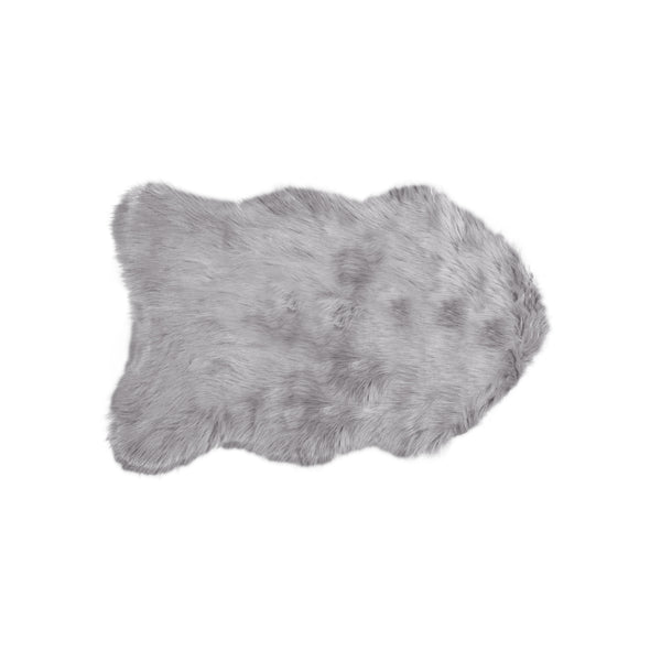 24" x 36" x 1.5" Sage Grey Faux Sheepskin - Rug