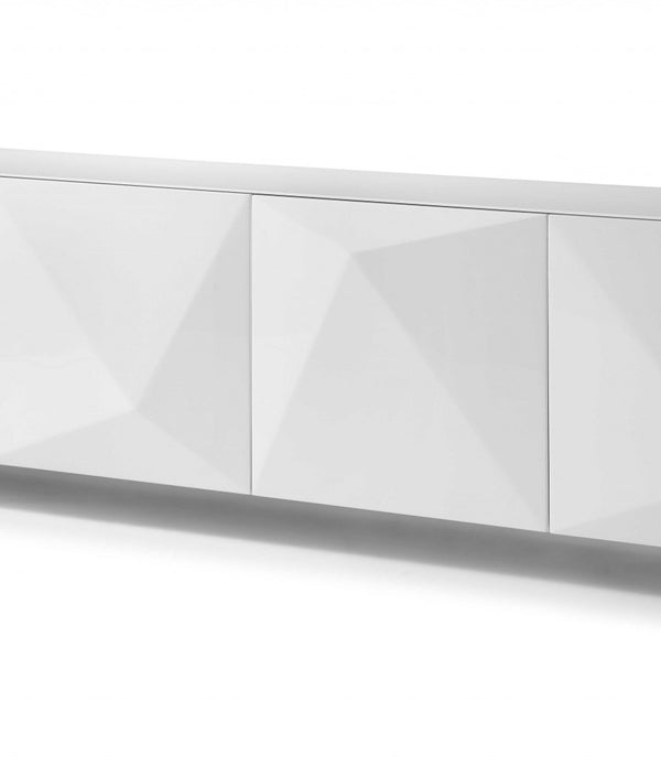 White Contemporary Storage Buffet Server