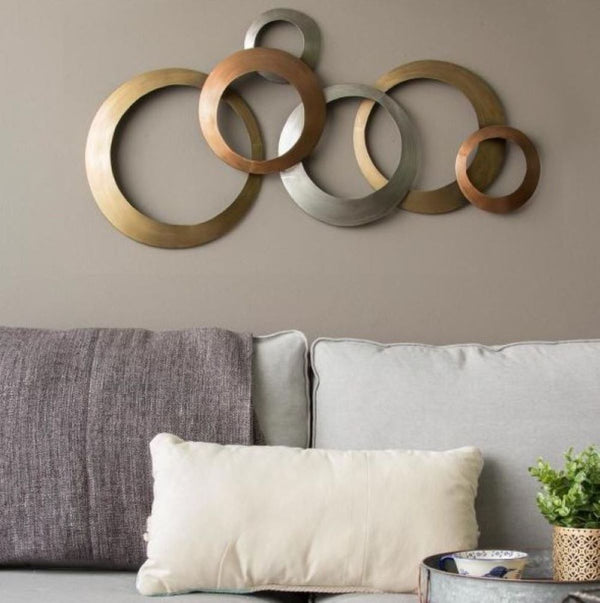 Multi-Metallic Ring Wall Decor