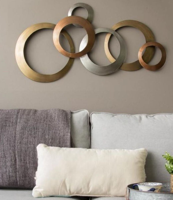 Multi-Metallic Ring Wall Decor