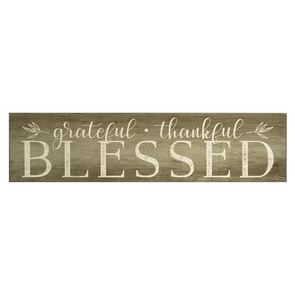 Grateful  Thankful  Blessed Wooden Wall Decor