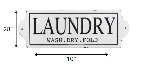 Wash Dry Fold Metal Laundry Wall Decor