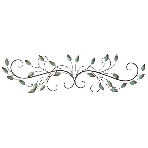 Patina Scroll Metal Leaf Wall Decor