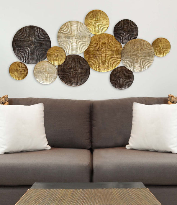 Multi-Metallic Circles Wall Decor