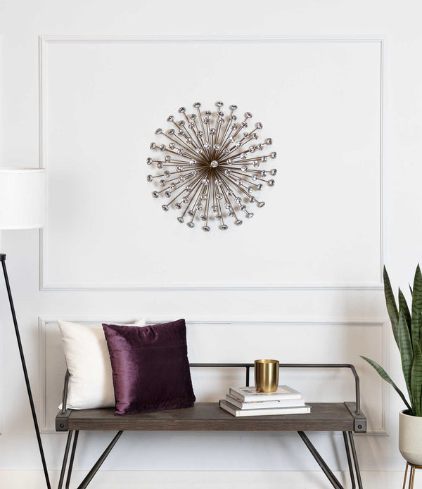 Bronze Acrylic Burst Metal Wall Decor