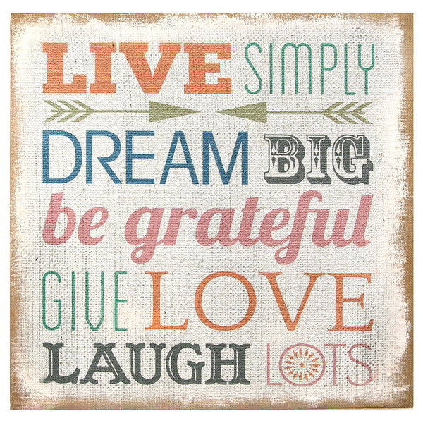 Live Simply Dream Big Wall Art