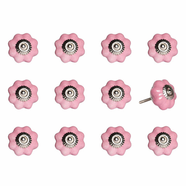 1.5" x 1.5" x 1.5" Pink Silver asnd Red Knobs 12 Pack