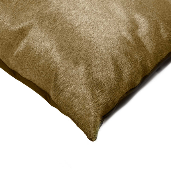 18" x 18" x 5" Smooth Taupe Kobe Cowhide  Pillow