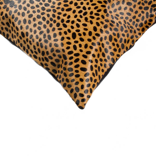 18" x 18" x 5" Sensational Cheetah Torino Kobe Cowhide  Pillow