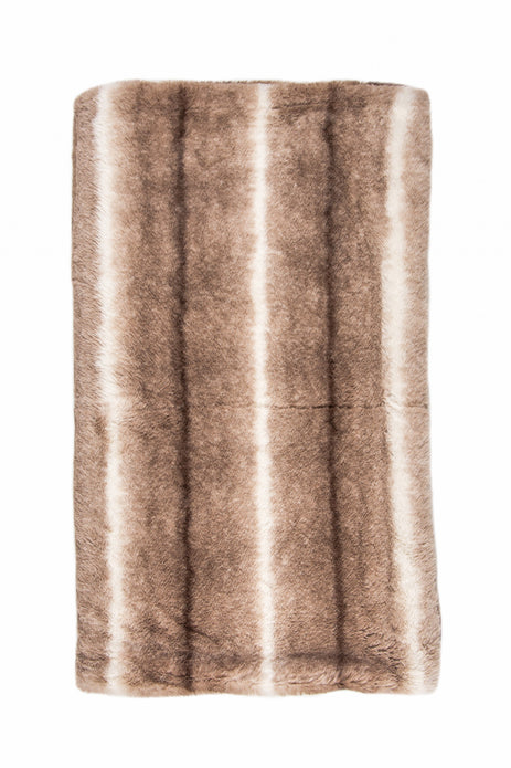 50" x 70" Taupe Faux Fur Throw