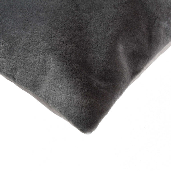 18" x 18" x 5" Grey Nelson Sheepskin  Pillow