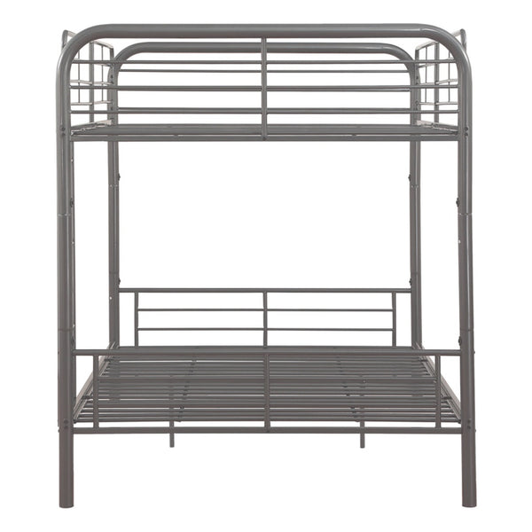 79' X 42' X 61' Gunmetal Metal Twin Over Twin Bunk Bed