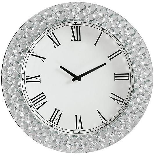 Bling Round Faux Crystal Wall Clock