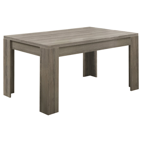 35.5" x 59" x 30" Dark Taupe Particle Board Hollow Core and MDF  Dining Table