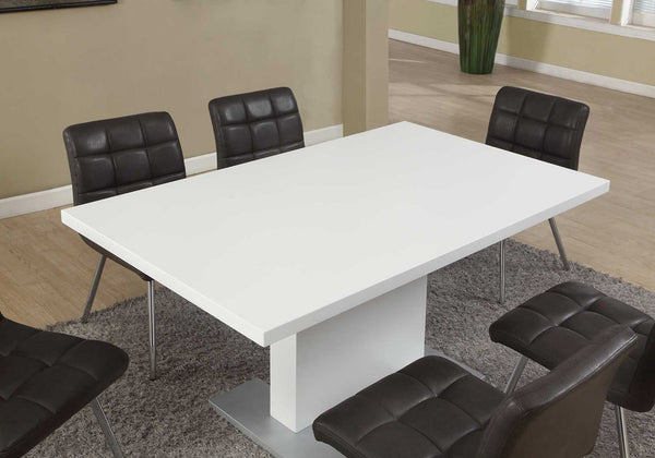 35.5" x 59" x 30" White Metal  Dining Table