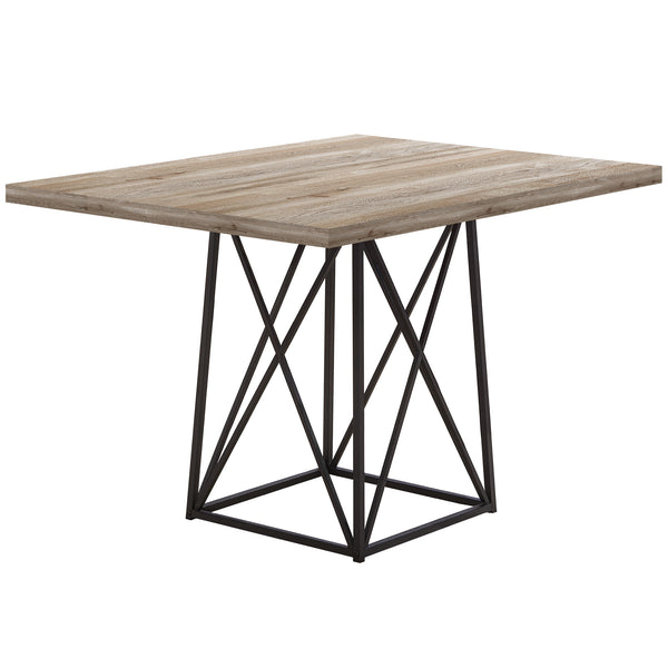 36" x 48" x 31" Dark Taupe  Particle Board  Metal  Dining Table