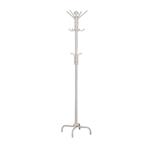 19" x 19" x 70" White  Metal  Coat Rack