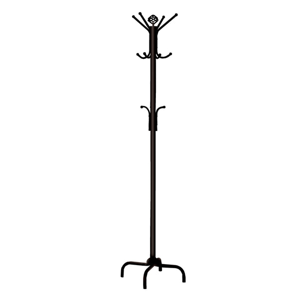 19" x 19" x 70" Black  Metal  Coat Rack