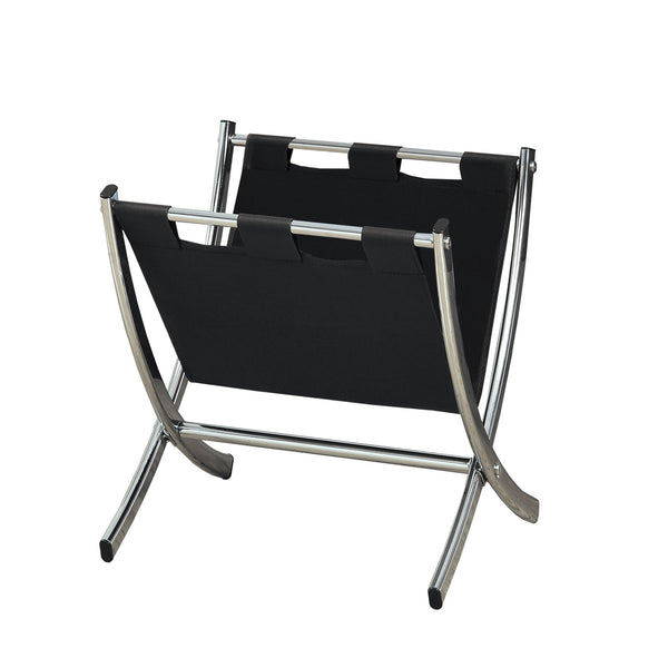 17.75" x 15" x 14.5" Black Metal  Magazine Rack