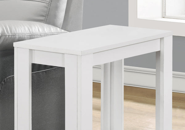 11.75" x 23.75" x 22" White Particle Board Laminate  Accent Table