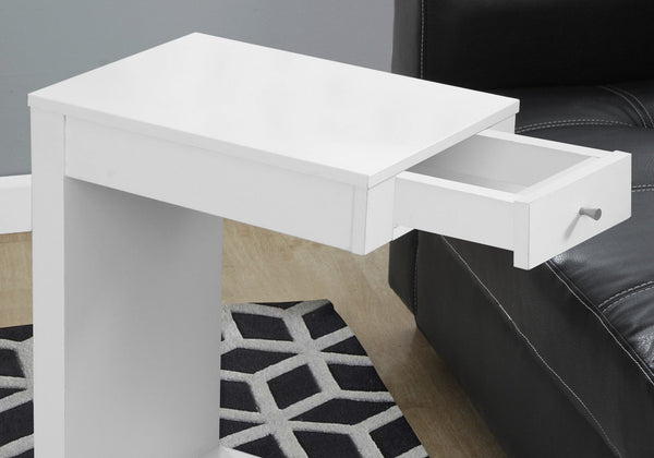 18.25" x 12" x 24" White Finish Hollow Core Accent Table