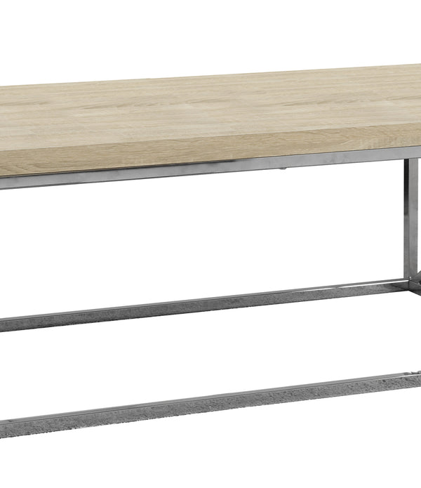 X Trestle Light Natural and Chrome Coffee Table