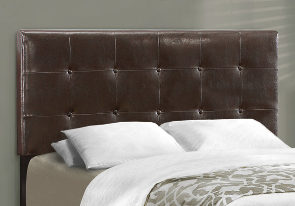 Full Size Dark Brown Leather Look Bed