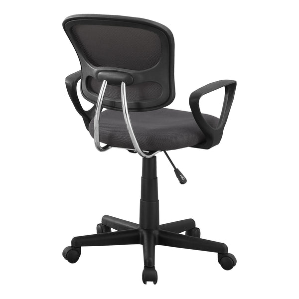 21.5" x 23" x 33" Grey Foam Metal Polypropylene Polyester  Office Chair