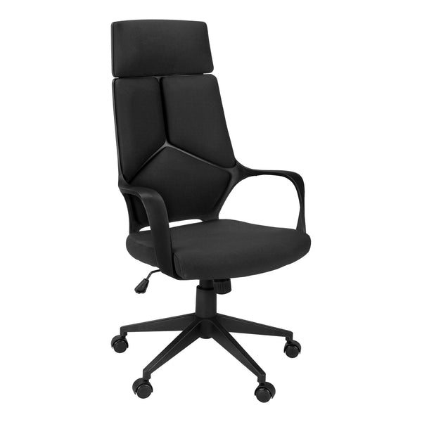 24.5" x 25" x 95.5" Black Foam Metal Nylon  High Back Office Chair