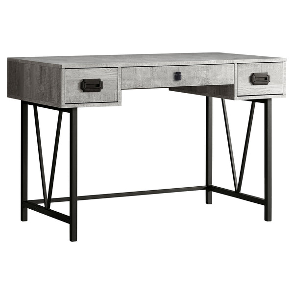 23.75" x 47.25" x 30.75" Grey Black Particle Board Hollow Core Metal  Computer Desk